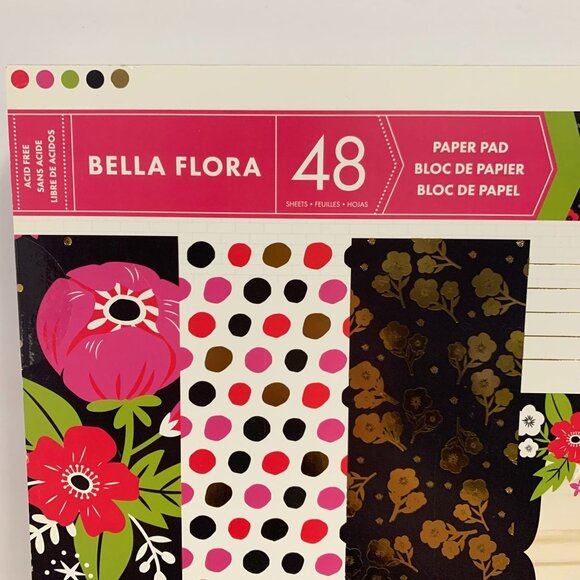 Craft Smith "Bella Flora" 12x12 Paperpad 48 Sheets Florals Cardstock - Picture 2 of 16